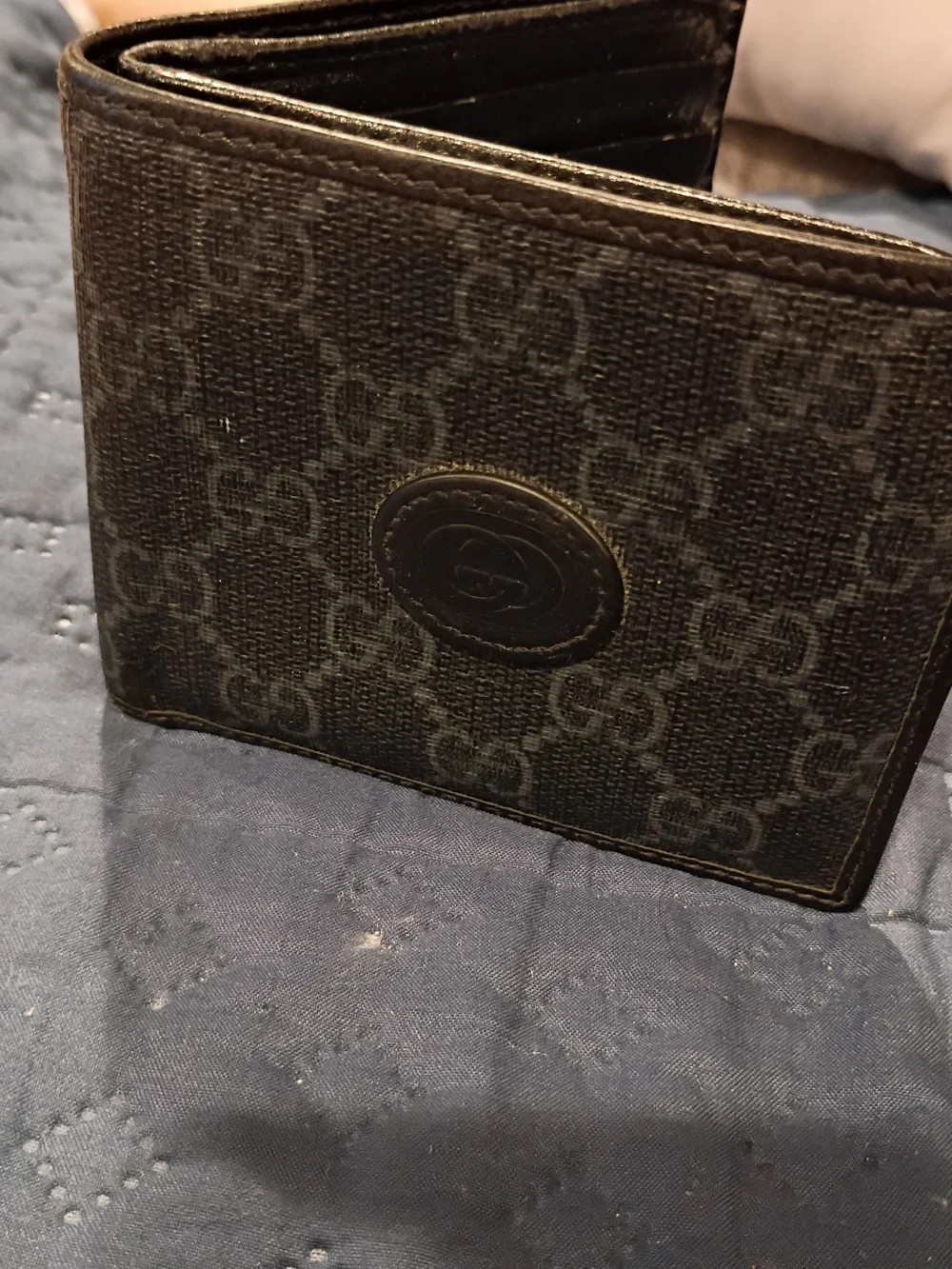 Gucci Black GG Logo Bifold Wallet